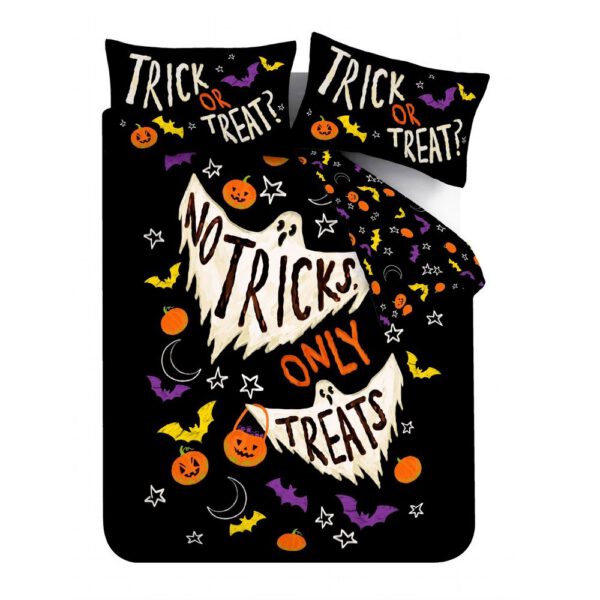 Fekete kétszemélyes ágyneműhuzat 200x200 cm Halloween Trick or Treat – Catherine Lansfield