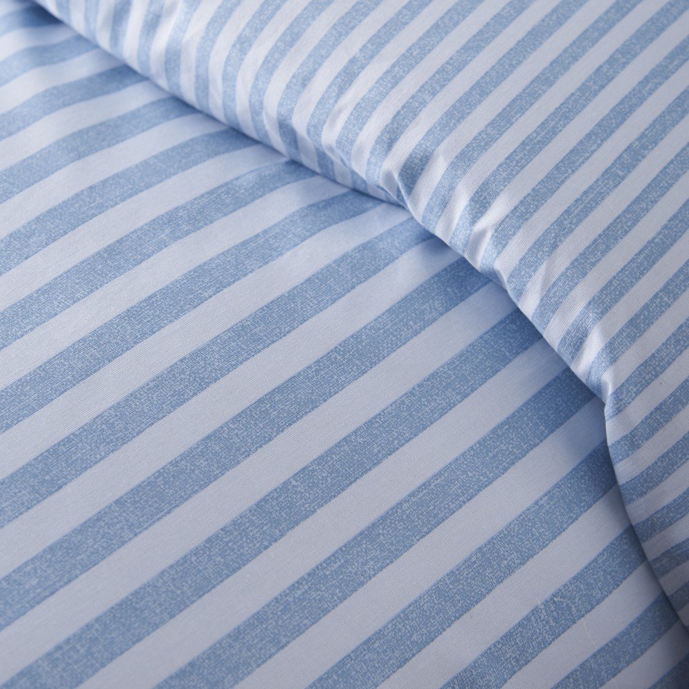 Ágyneműhuzat Epping Textured Stripe – Catherine Lansfield, Kék