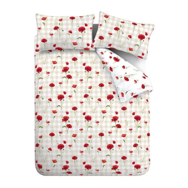 Piros ágyneműhuzat Poppy – Catherine Lansfield