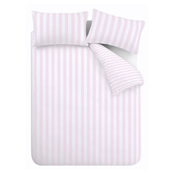 Fehér-rózsaszín -hosszabbított ágyneműhuzat Stripe Tease – Sassy B