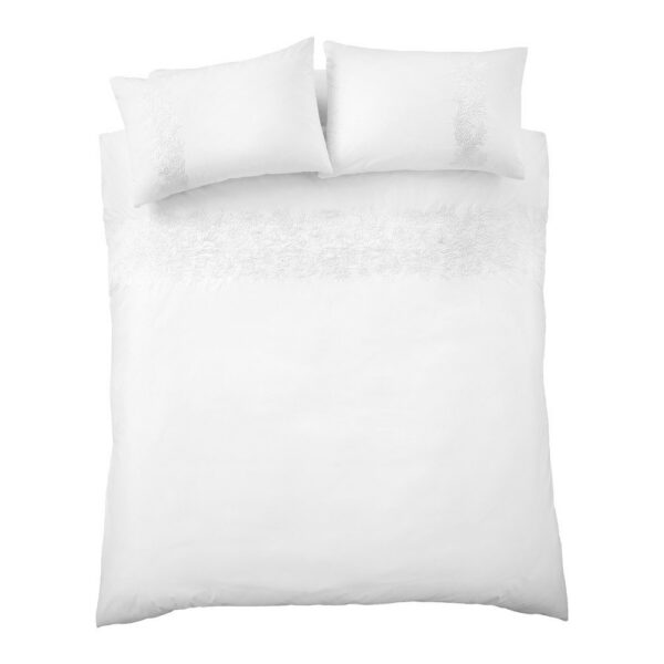 Fehér pamut ágyneműhuzat Embroidery Floral – Bianca