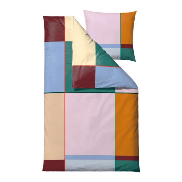 Egyszemélyes pamut ágyneműhuzat 140x200 cm Colour Block – Södahl