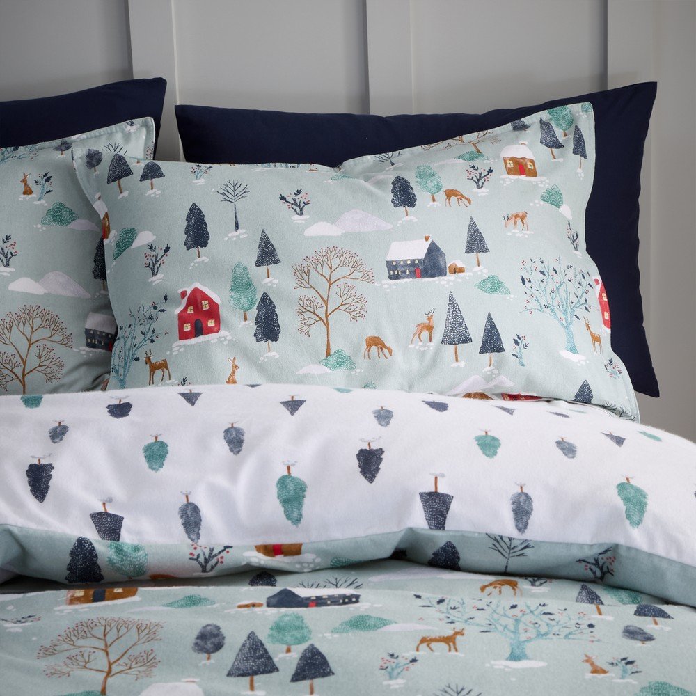 Flanel ágyneműhuzat Winter Scene – Bianca