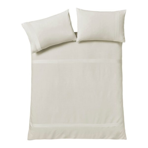 Krémszínű ágyneműhuzat Pintuck Easy Iron Percale – Catherine Lansfield