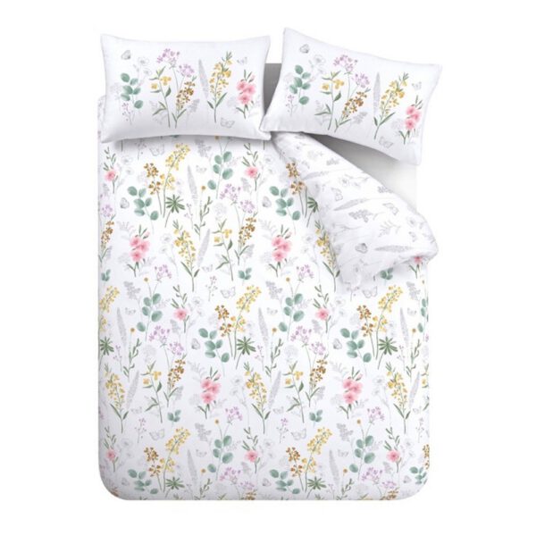 Fehér -hosszabbított ágyneműhuzat Emilia Floral – Catherine Lansfield