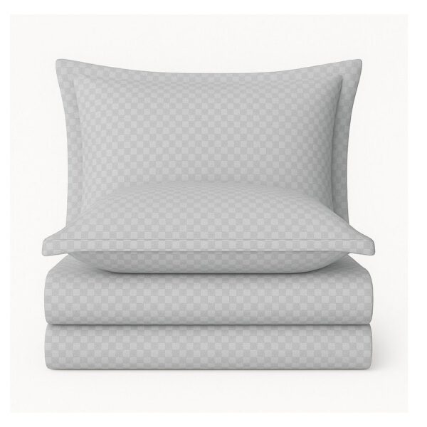 Szürke egyszemélyes renforcé pamut ágyneműhuzat 140x200 cm Checkered – Mila Home Luxury