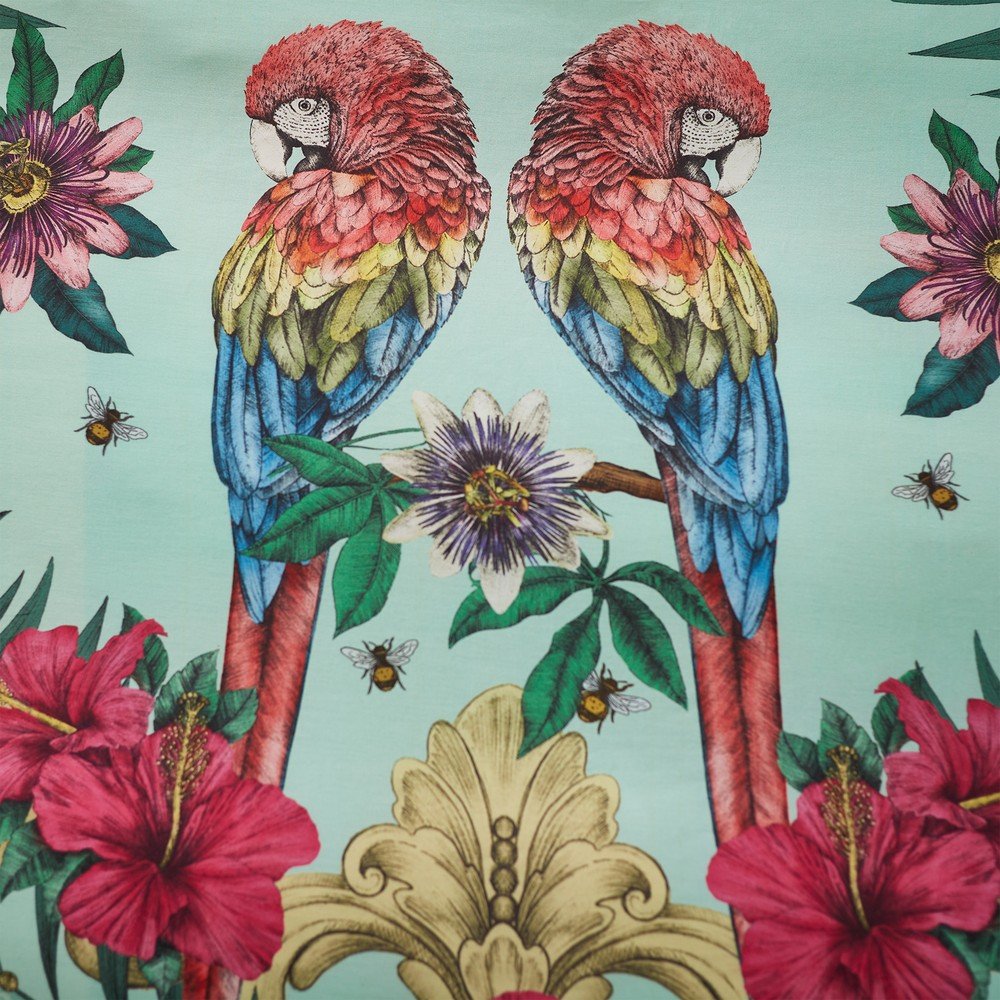 Zöld-kék - pamut-szatén ágyneműhuzat Paradise Parrot – Matthew Williamson