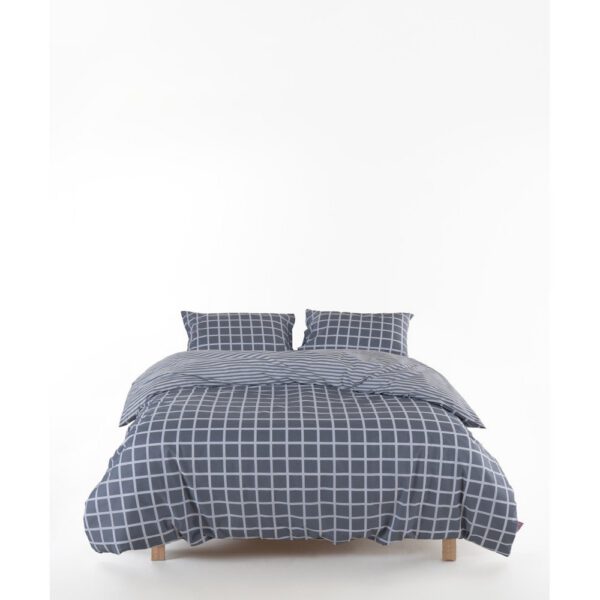 Szürke egyszemélyes renforcé pamut ágyneműhuzat 140x200 cm Linear Calm Geometric – Mila Home Luxury
