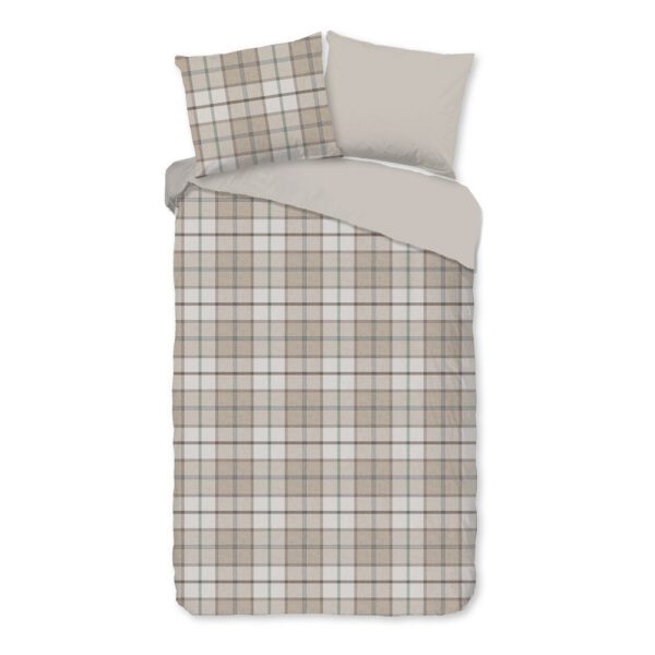 Világosbarna hosszabbított flanel ágyneműhuzat Bernardus – Good Morning